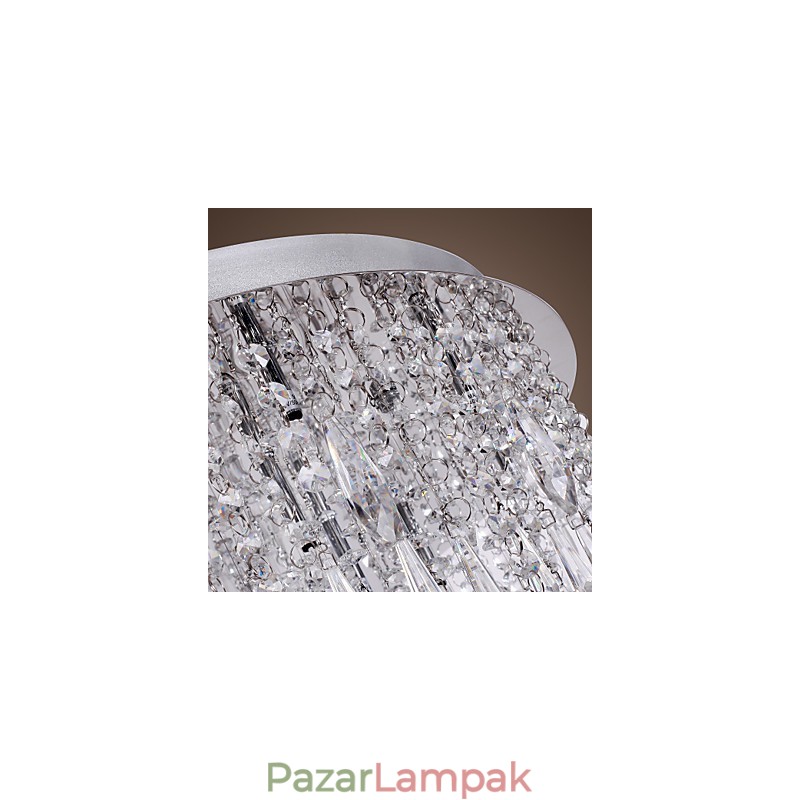Modern, modern Crystal Chrome süllyesztett tartó