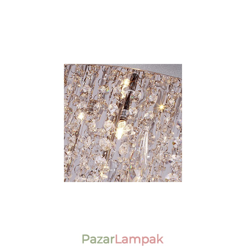 Modern, modern Crystal Chrome süllyesztett tartó