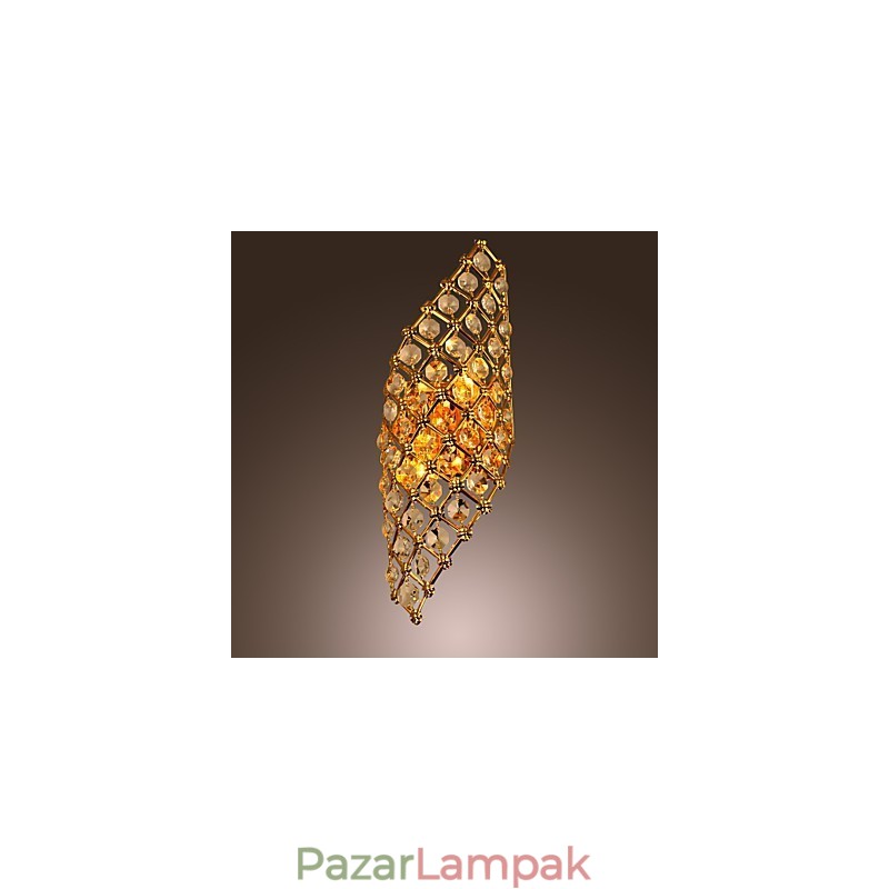 Művészi kristály fali lámpa 2 lámpával