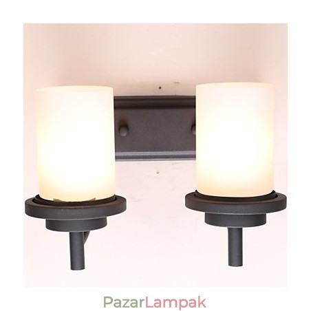 2*Retro Iron klasszikus stílusú fali lámpa festés közben, matt üveggel 2*Retro Iron klasszikus stílusú fali lámpa festés közben, matt üveggel