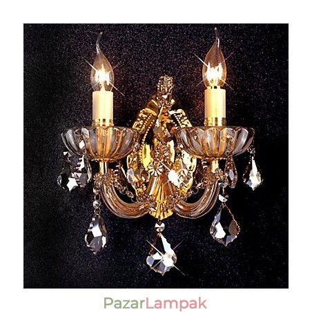 Elegáns kristály fali lámpa 2 lámpával Elegáns kristály fali lámpa 2 lámpával