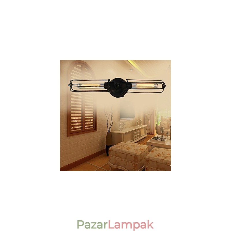 Hagyományos, klasszikus mini kéményes fali lámpa