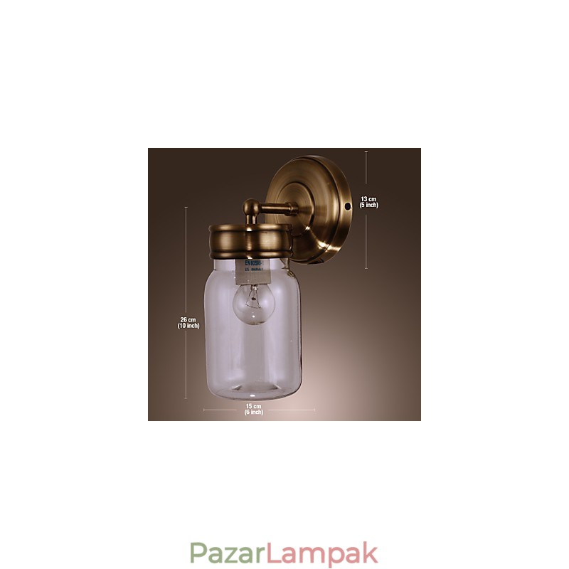 Rusztikus Fali lámpa Palack Alakú