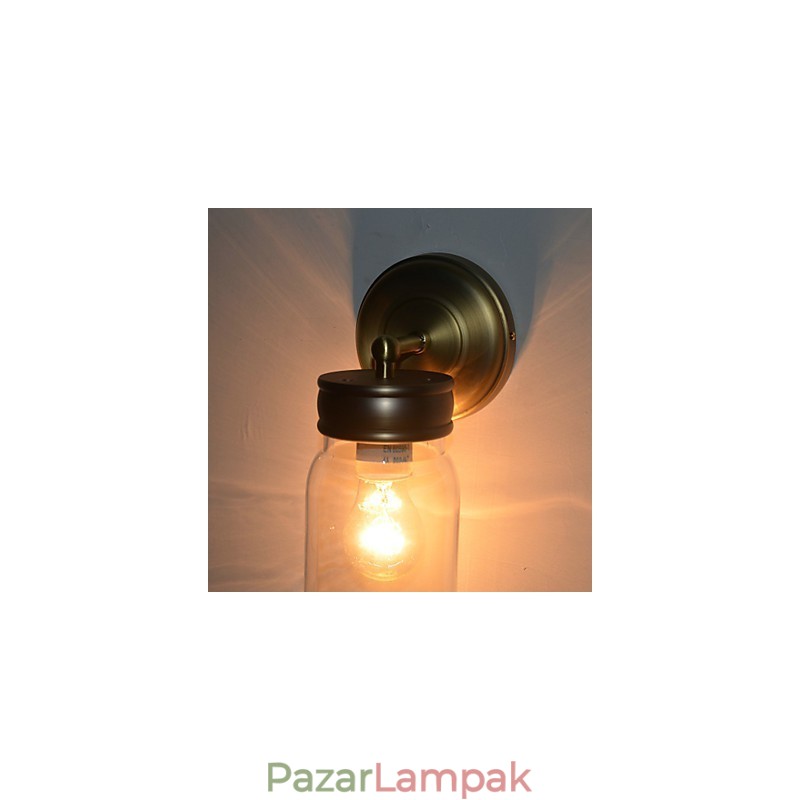 Rusztikus Fali lámpa Palack Alakú