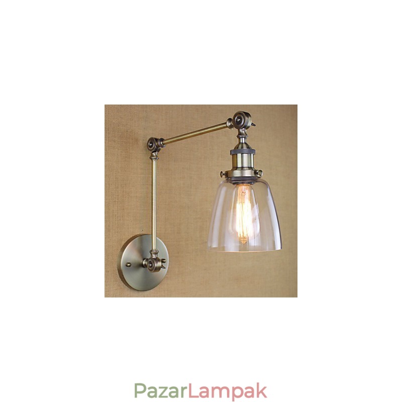 Retro Vintage Exkluzív Hotel Lobby Hálószoba Éjjeli RACK Antik bronz dekoratív falikar