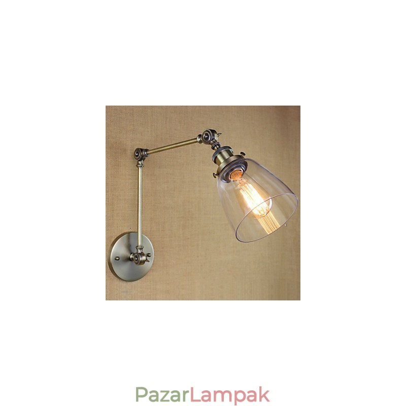 Retro Vintage Exkluzív Hotel Lobby Hálószoba Éjjeli RACK Antik bronz dekoratív falikar