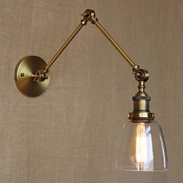 Retro Vintage Exkluzív Hotel Lobby Hálószoba Éjjeli RACK Antik bronz dekoratív falikar