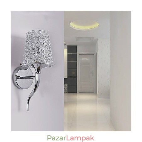 Ezüst éjjeli lámpa olvasó fali lámpák Vízcsapda háttértükör fény