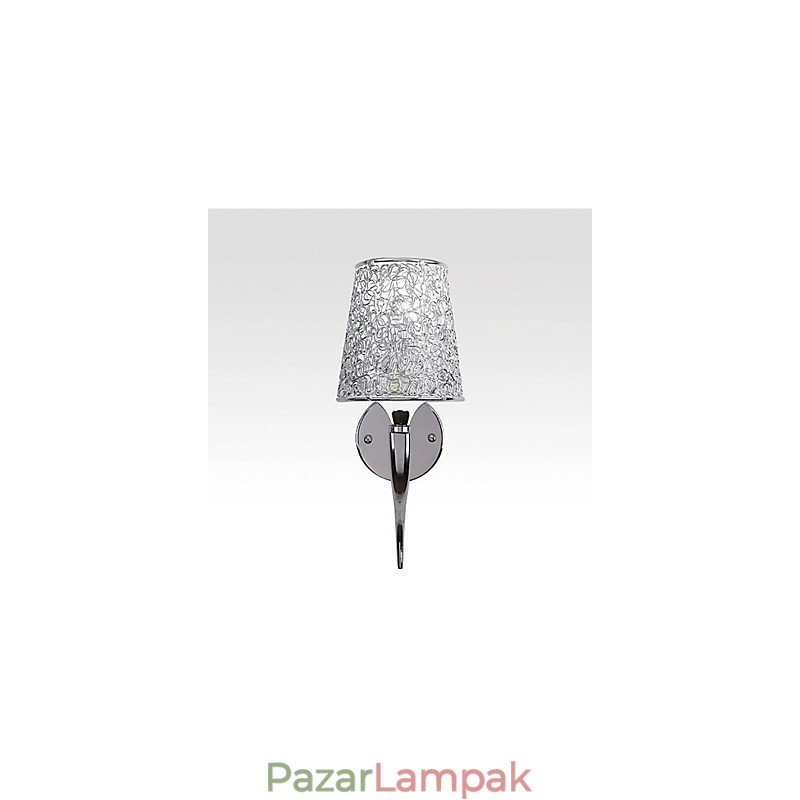 Ezüst éjjeli lámpa olvasó fali lámpák Vízcsapda háttértükör fény