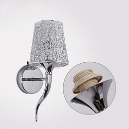 Ezüst éjjeli lámpa olvasó fali lámpák Vízcsapda háttértükör fény