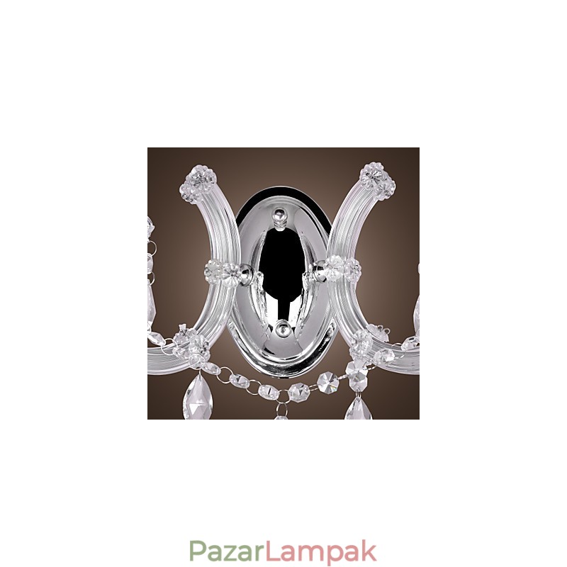 Elegáns kristály fali lámpa 2 lámpával
