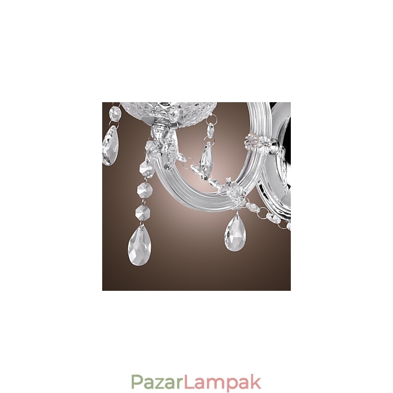 Elegáns kristály fali lámpa 2 lámpával