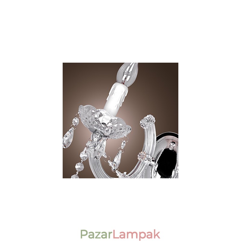 Elegáns kristály fali lámpa 2 lámpával