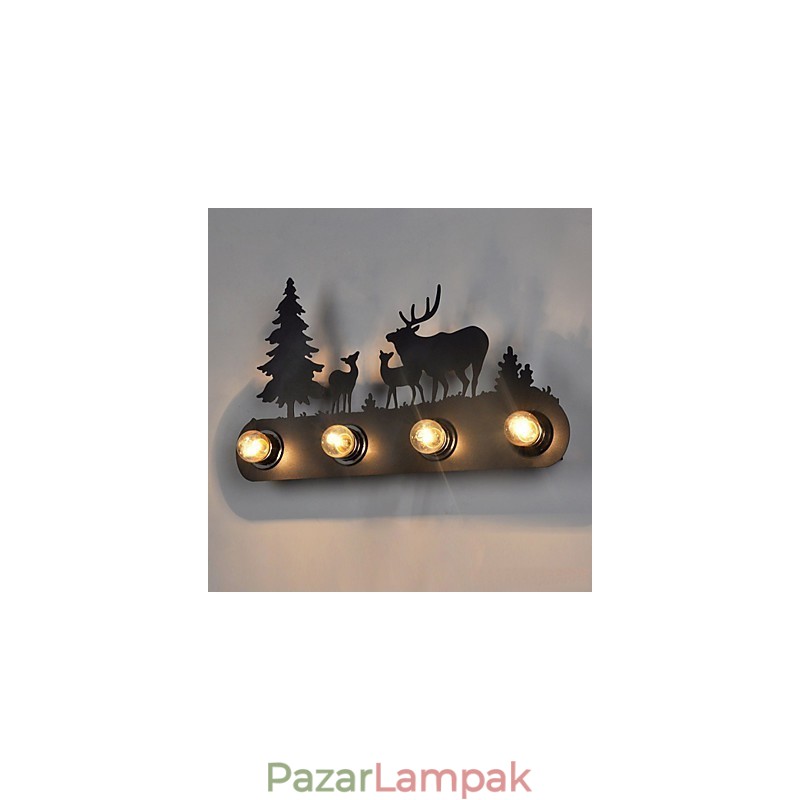 4 lámpa American Village Pastoral LOFT stílusú hálószoba folyosó vas retro fali lámpák