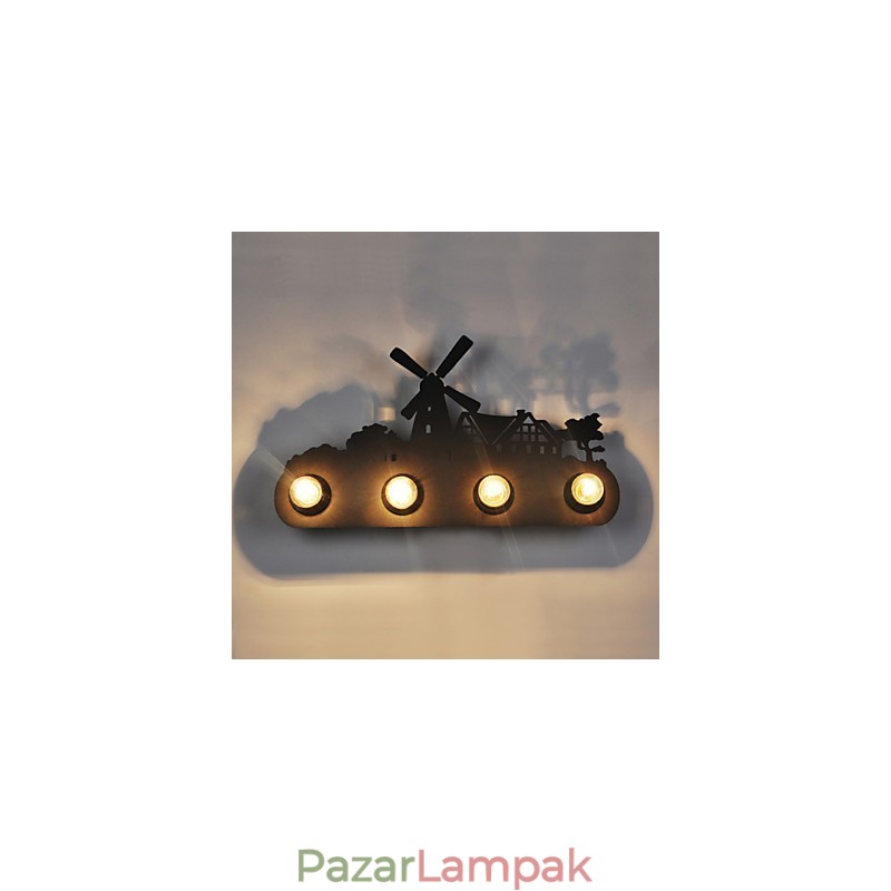 4 lámpa American Village Pastoral LOFT stílusú hálószoba folyosó vas retro fali lámpák