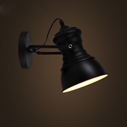 Art Deco falikar lámpa Ipari vas jelzőtábla Loft fali lámpa