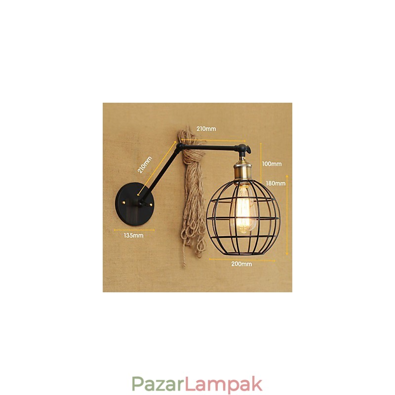 Fali lámpák Lengőlámpák Olvasás Fali lámpák Mini stílusú rusztikus ház fém