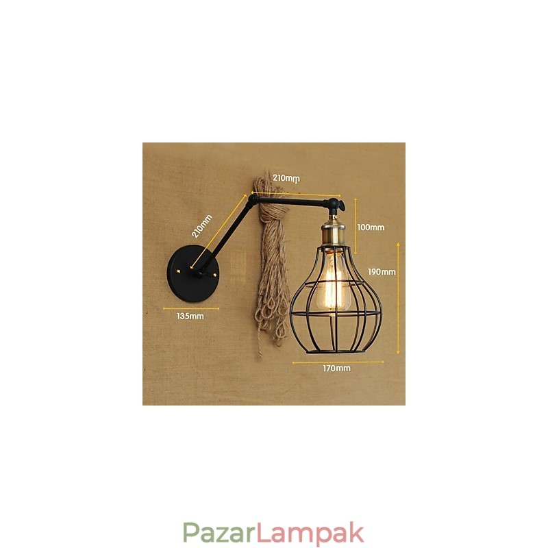 Fali lámpák Lengőlámpák Olvasás Fali lámpák Mini stílusú rusztikus ház fém