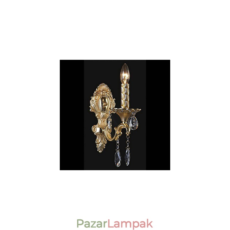 Luxus kristály fali lámpa gyertyával kiemelt izzóban