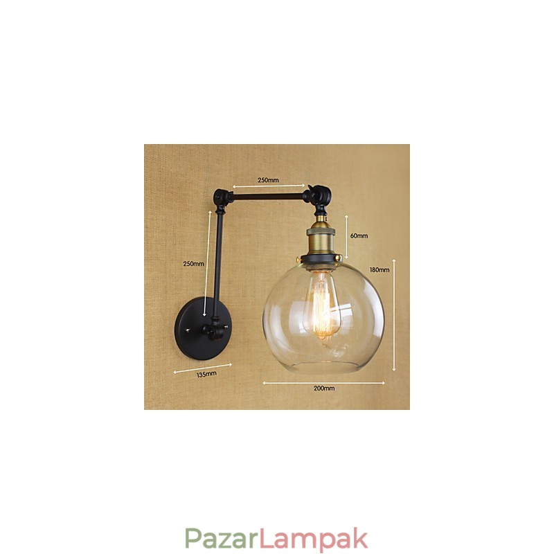 Az üvegfal hosszú karja vas ipari kreatív teleszkópos hálószoba Retro nosztalgikus étterem összecsukható folyosó