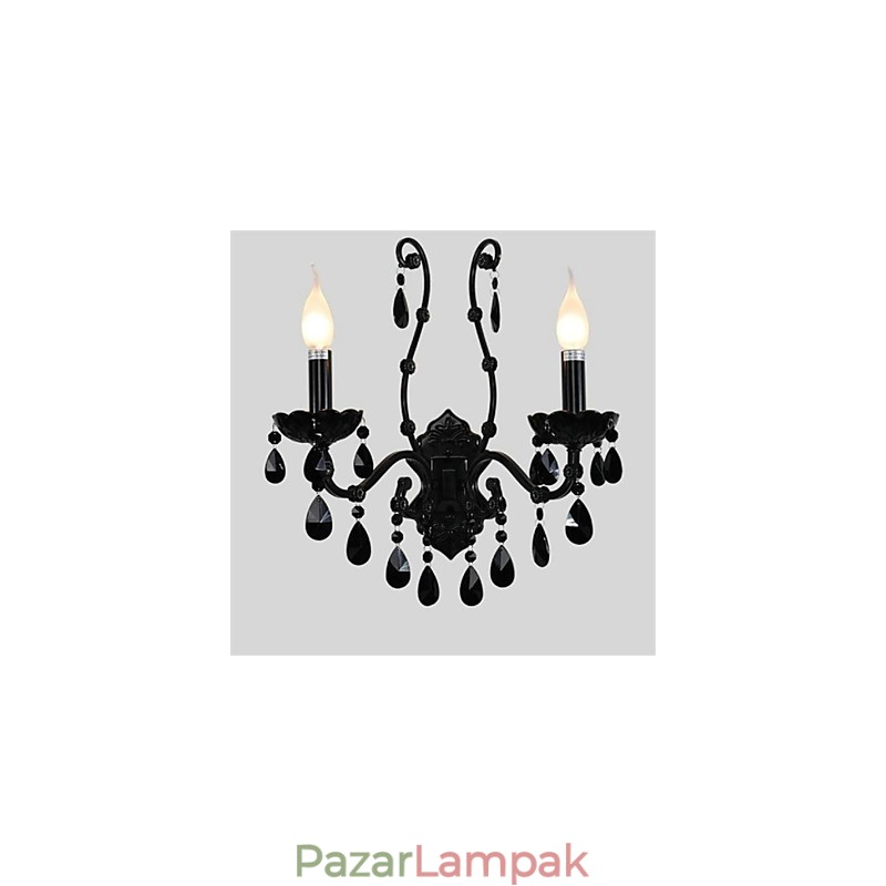 Kristály mini stílusú fali lámpák gyertya fali lámpák modern kortárs fém