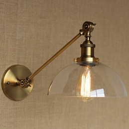 A vas üveg bronz sárgaréz kar stílusú retro kreatív amerikai country hall hálószoba fali lámpa