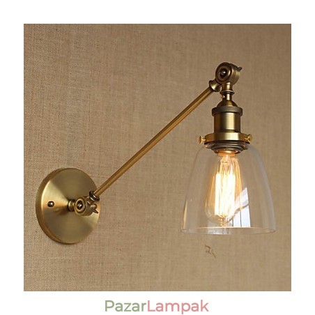 A vas üveg bronz sárgaréz kar stílusú retro kreatív amerikai country hall hálószoba fali lámpa A vas üveg bronz sárgaréz kar stílusú retro kreatív amerikai country hall hálószoba fali lámpa