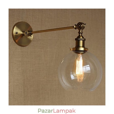 A vas üveg bronz sárgaréz kar stílusú retro kreatív amerikai country hall hálószoba fali lámpa A vas üveg bronz sárgaréz kar stílusú retro kreatív amerikai country hall hálószoba fali lámpa