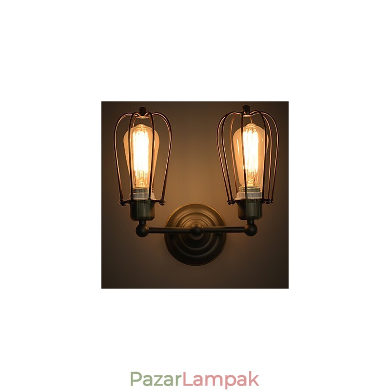 Loft amerikai Country Iron Art Antik fali lámpa ipari lámpák