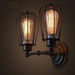Loft amerikai Country Iron Art Antik fali lámpa ipari lámpák