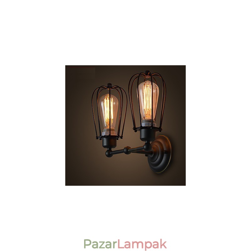 Loft amerikai Country Iron Art Antik fali lámpa ipari lámpák