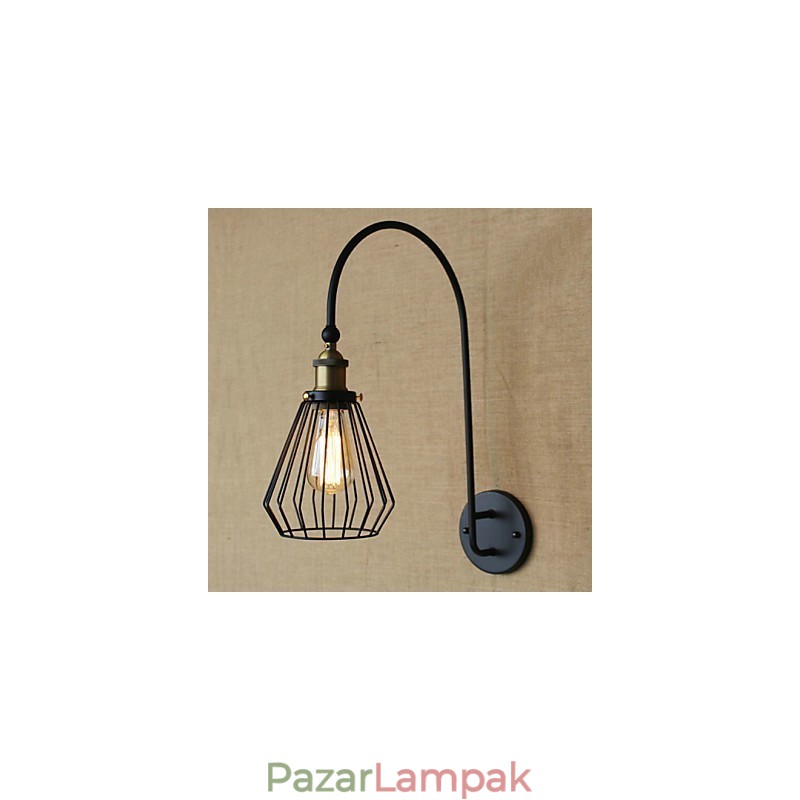 Északi mediterrán stílusú, retro divatos kreatív, nagy, egyfejű dekoratív fali lámpa