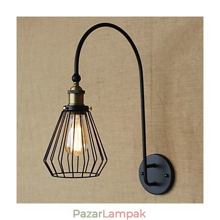 Északi mediterrán stílusú, retro divatos kreatív, nagy, egyfejű dekoratív fali lámpa