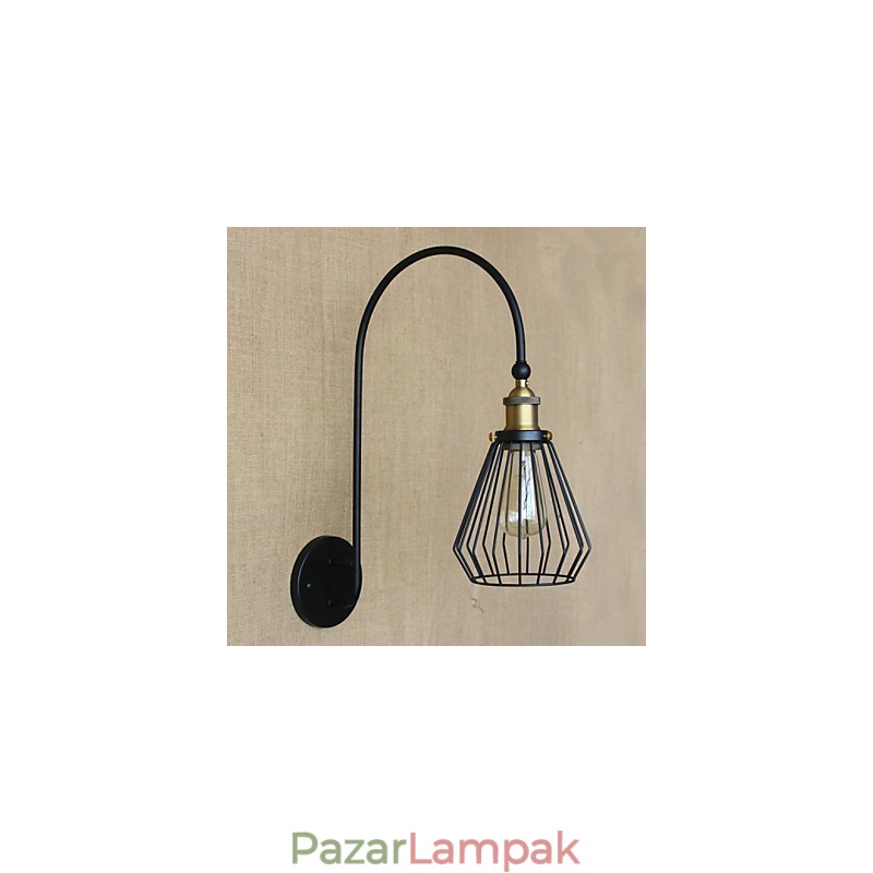 Északi mediterrán stílusú, retro divatos kreatív, nagy, egyfejű dekoratív fali lámpa