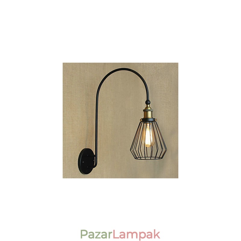 Északi mediterrán stílusú, retro divatos kreatív, nagy, egyfejű dekoratív fali lámpa