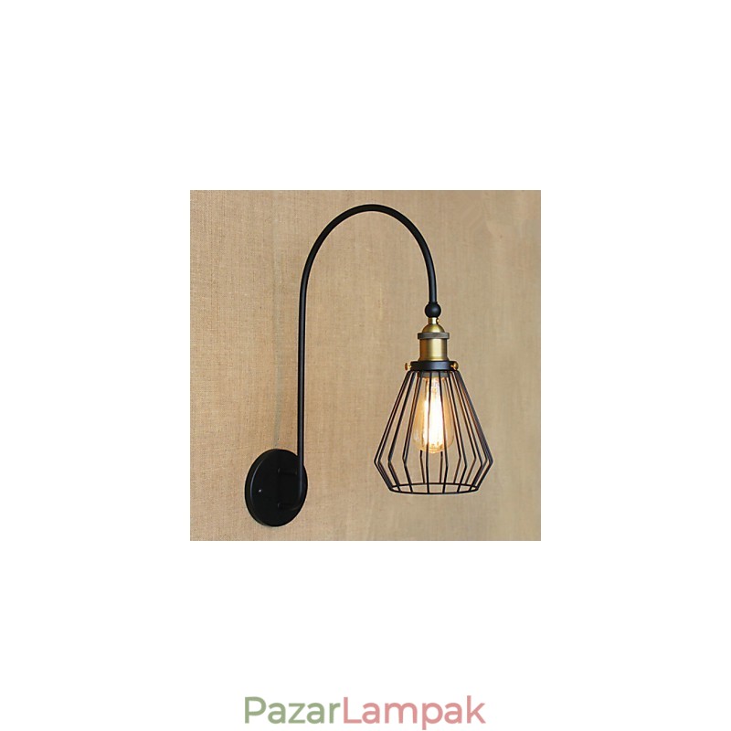 Északi mediterrán stílusú, retro divatos kreatív, nagy, egyfejű dekoratív fali lámpa