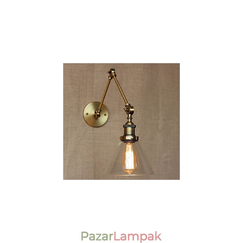 Retro Vintage Store Exkluzív tervezésű, modern bronz templom előcsarnokában díszített hálószoba fali lámpa