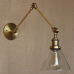Retro Vintage Store Exkluzív tervezésű, modern bronz templom előcsarnokában díszített hálószoba fali lámpa