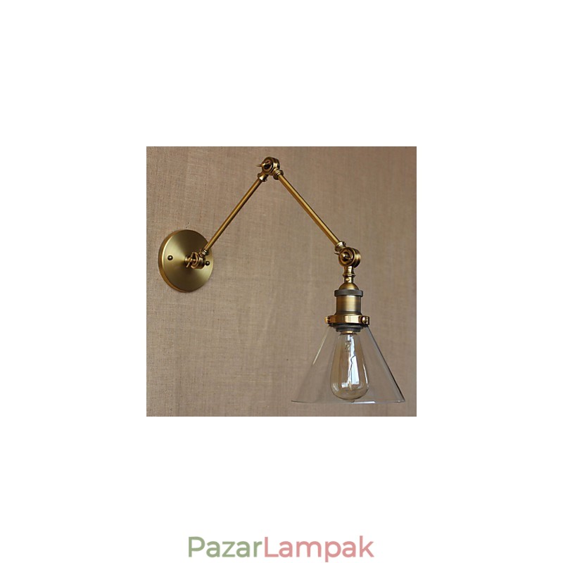 Retro Vintage Store Exkluzív tervezésű, modern bronz templom előcsarnokában díszített hálószoba fali lámpa
