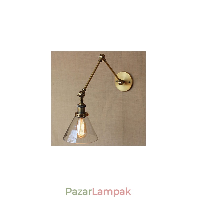 Retro Vintage Store Exkluzív tervezésű, modern bronz templom előcsarnokában díszített hálószoba fali lámpa