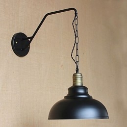 Egyszerű és kreatív egyéniség Fali lámpa Ipari lánc Amerikai Retro Iron Aisle Hálószoba Éjjeli fali lámpa