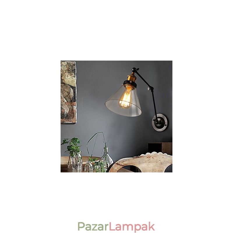 Kreatív Rural Loft Retro Titan Section dupla fali lámpa