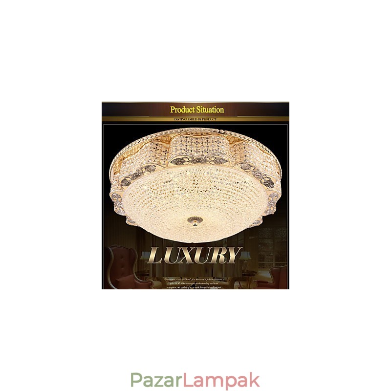 Modern luxus kristály mennyezetre szerelt fényelnyelő kupola fény átmérője 50cm