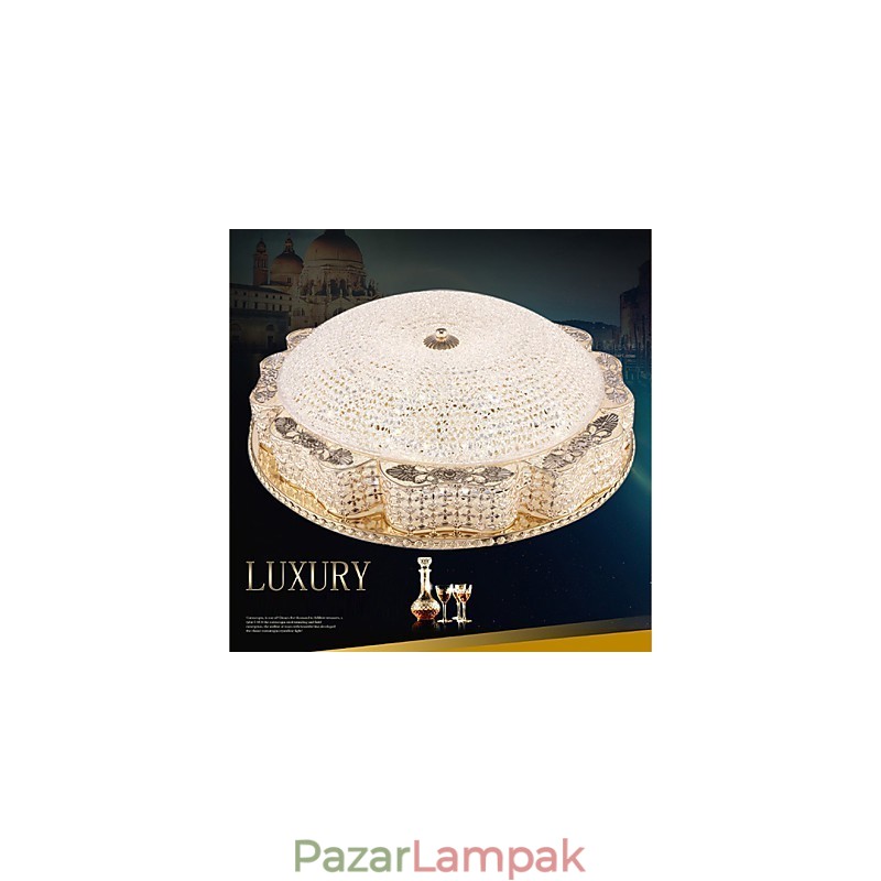 Modern luxus kristály mennyezetre szerelt fényelnyelő kupola fény átmérője 50cm