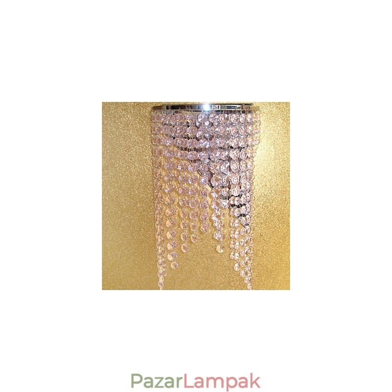 Modern kristály fali lámpa 2 lámpával