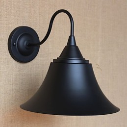 American Country Creative Personality Simple Ruhabolt Iron Black Horn dekoratív fali lámpa