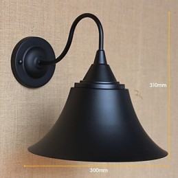American Country Creative Personality Simple Ruhabolt Iron Black Horn dekoratív fali lámpa