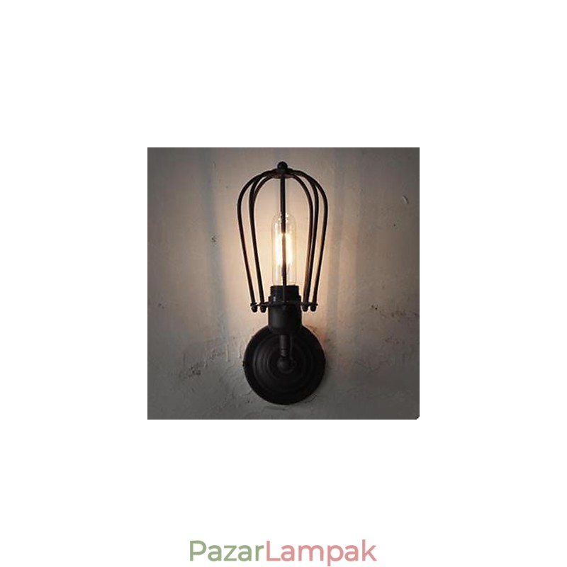 Ipari retro fali lámpa beltéri folyosó, egyfejes grapefruit fali lámpa