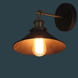 Ipari Vintage Edison Simplicity 1 Világos falra szerelhető étkező étkező dolgozószoba Irodai folyosó Fém falikar