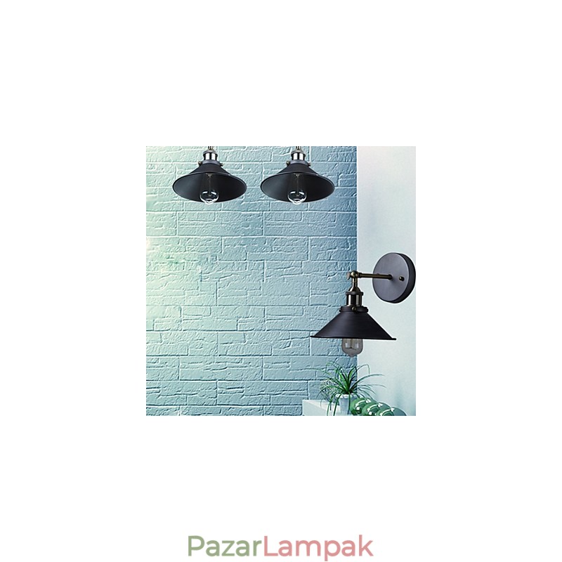 Ipari Vintage Edison Simplicity 1 Világos falra szerelhető étkező étkező dolgozószoba Irodai folyosó Fém falikar